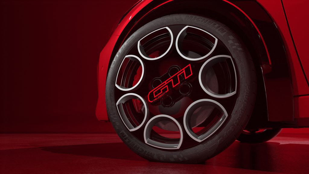 Llantas homenaje al legendario 205 GTi Peugeot E-208 GTi