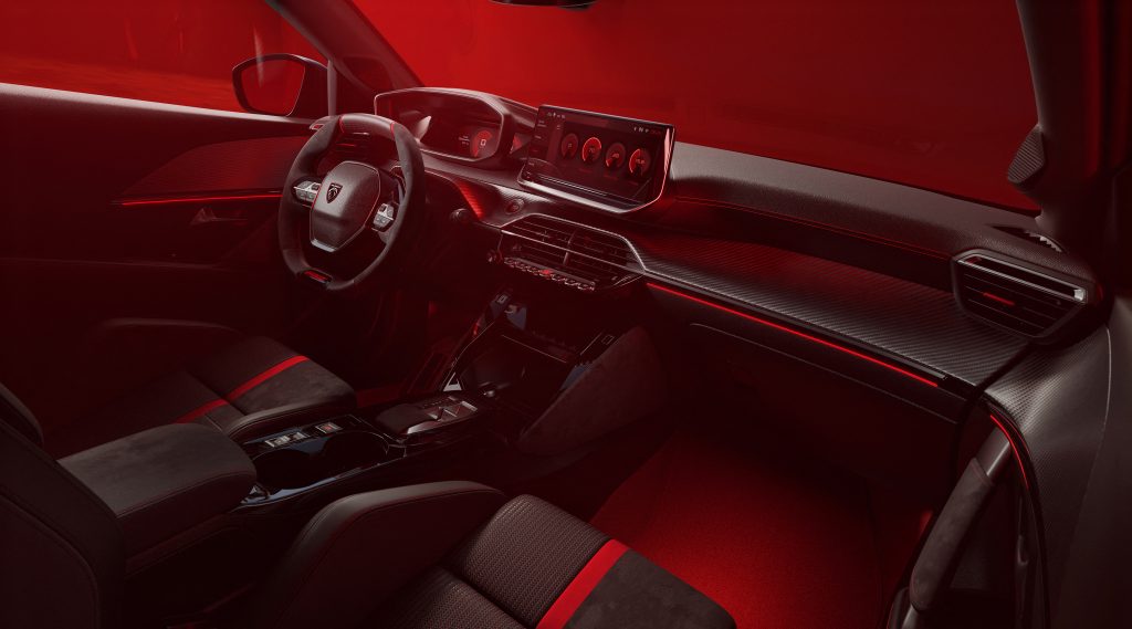 Estética en rojo Peugeot E-208 GTi