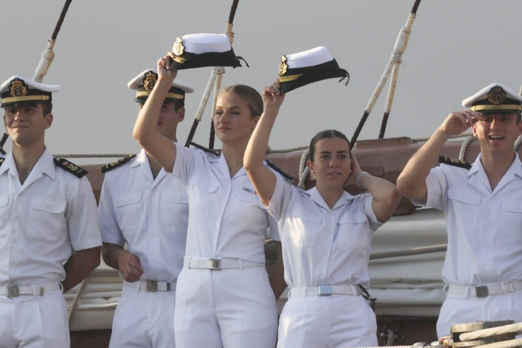 Últimos días de navegación La princesa Leonor en el Juan Sebastián Elcano