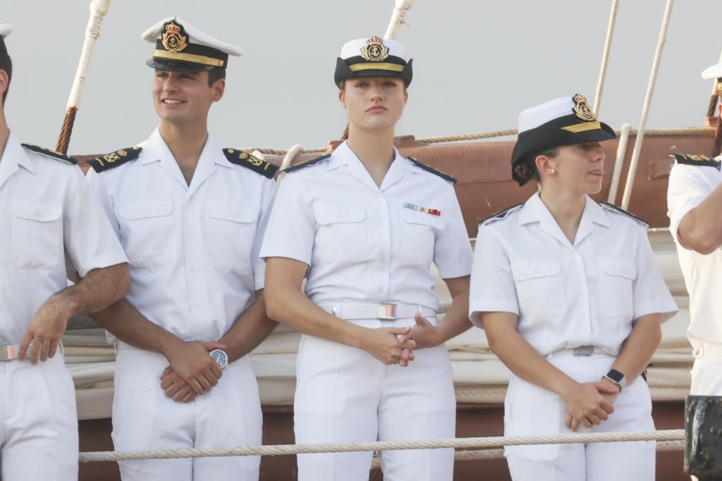 Visita a Gijón La princesa Leonor en el Juan Sebastián Elcano