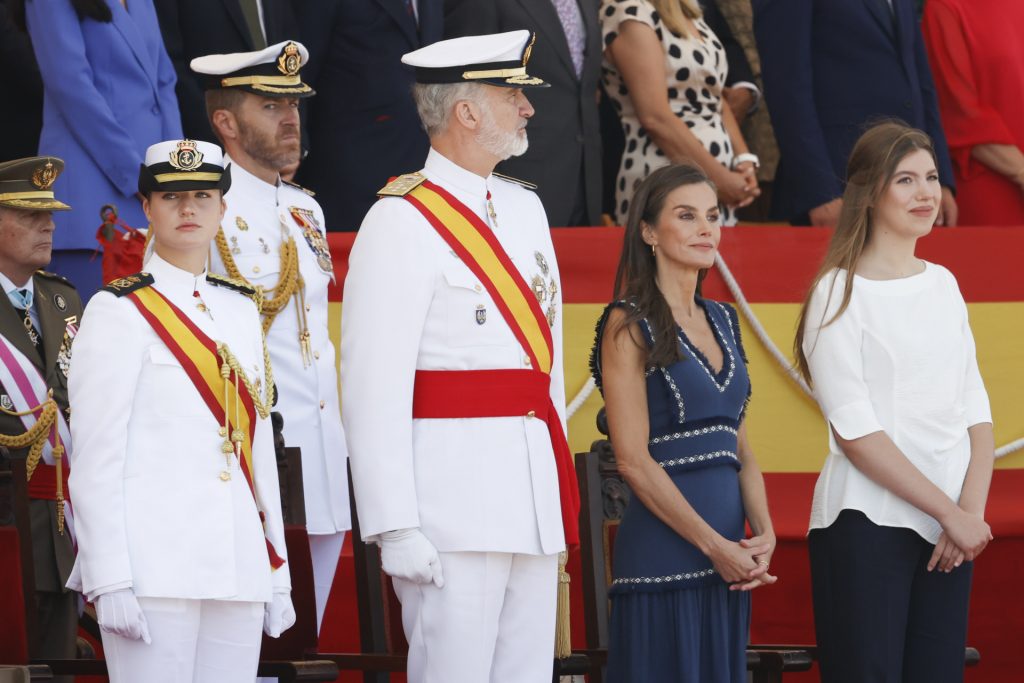 Evolución La princesa Leonor, el rey Felipe VI, la reina Letizia y la infanta Sofía