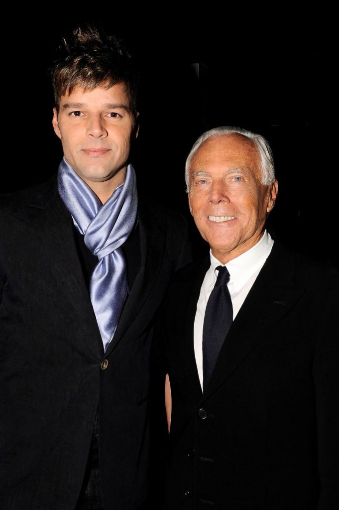 Giorgio Armani con Ricky Martin
