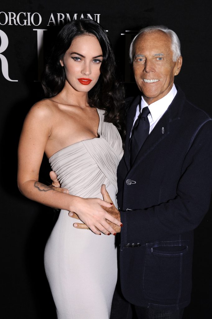 Giorgio Armani, con Megan Fox