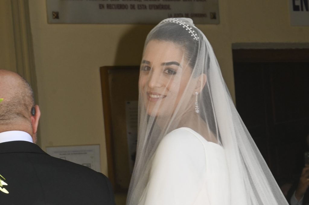 Velo en tul de seda natural Boda de Cayetano Martínez de Irujo y Bárbara Mirjan