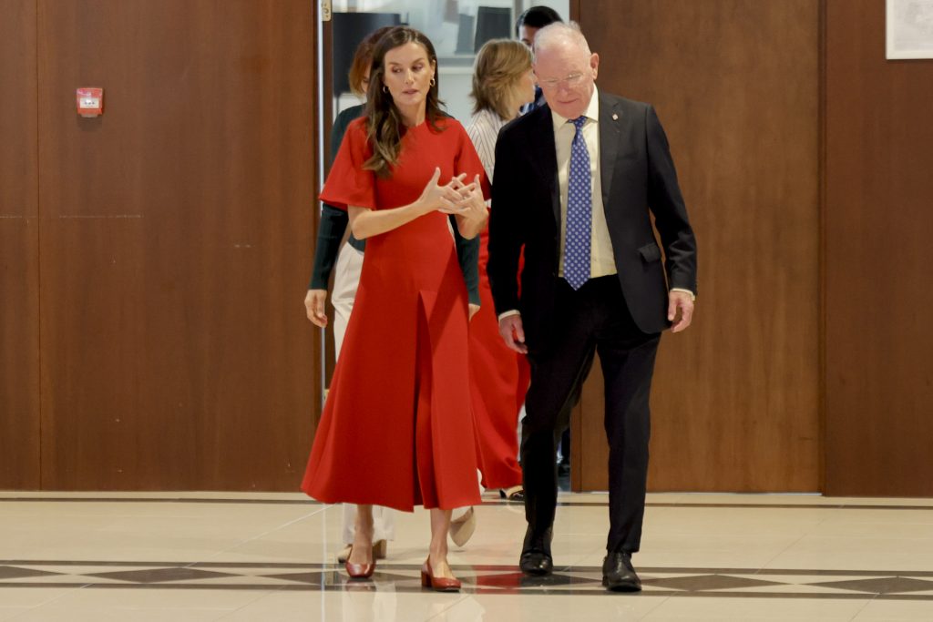 Firmado por Adolfo Domínguez La reina Letizia