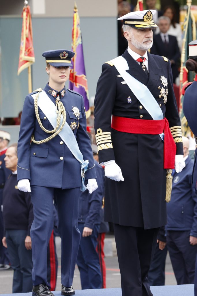 La Familia Real durante los actos del día de la Hispanidad