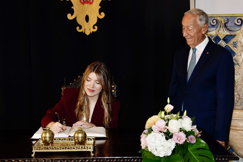La infanta Sofía y Marcelo Rebelo de Sousa