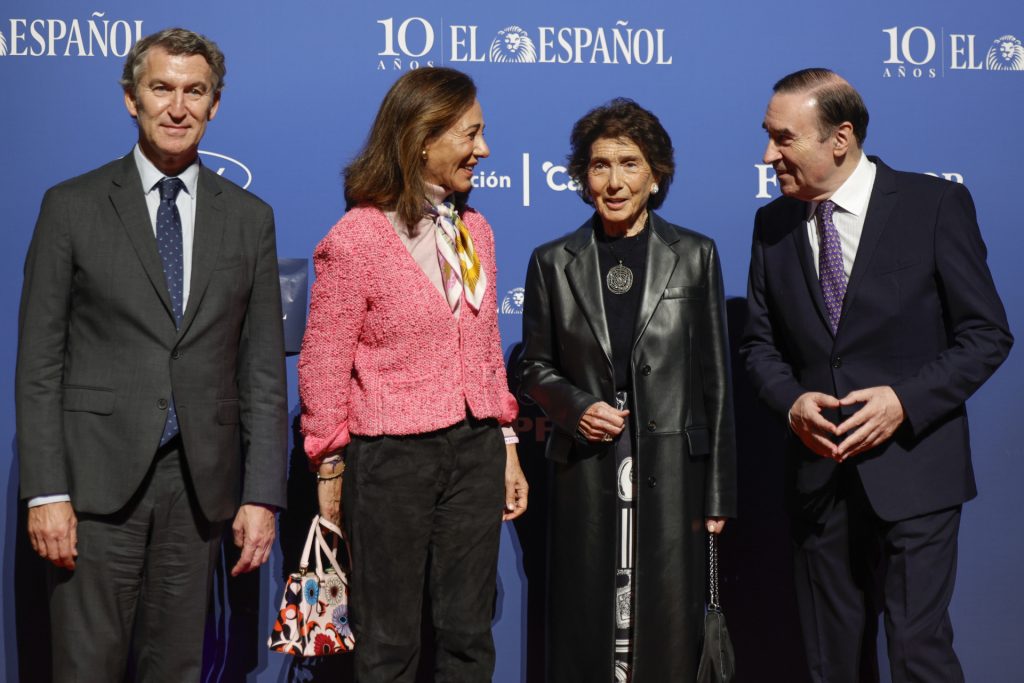 Alberto Nuñez Feijoo, Ana Botín, Paloma O'Shea y Pedro J. Ramírez