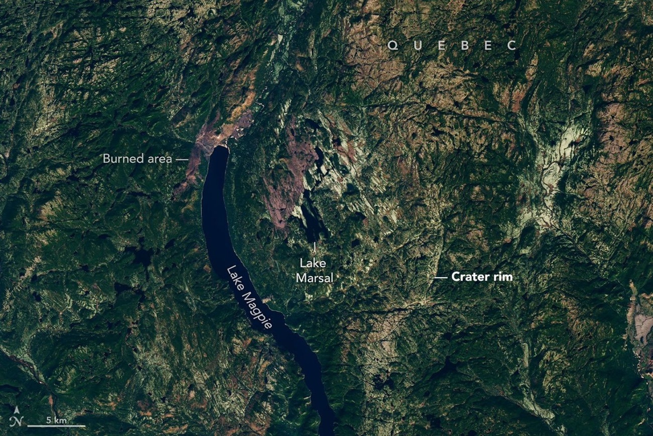 La NASA pone el foco en nuevos hallazgos sobre cráteres, volcanes y el otoño en Canadá
