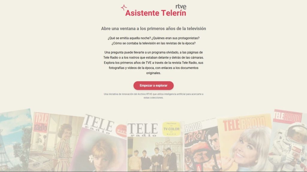 RTVE presenta 'Telerín', una nueva forma de descubrir la historia de TVE con inteligencia artificial